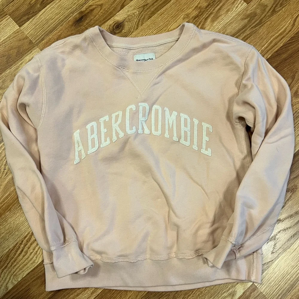 Abercrombie & Fitch Light Peachy Pink Pullover Sweatshirt - Picture 1 of 3